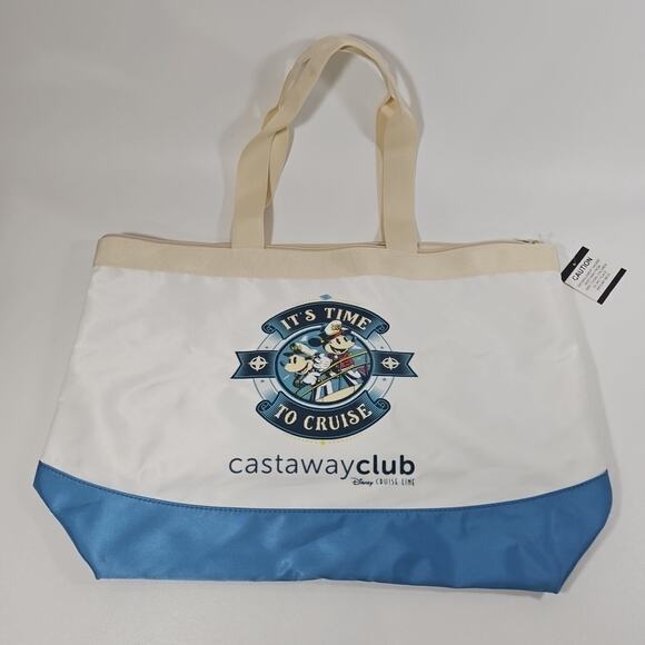 DCL Disney Cruise Line Castaway Cay Club Tote Bag Time To Cruise New - Picture 1 of 4